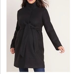 Maternity Funnel-Neck Coat